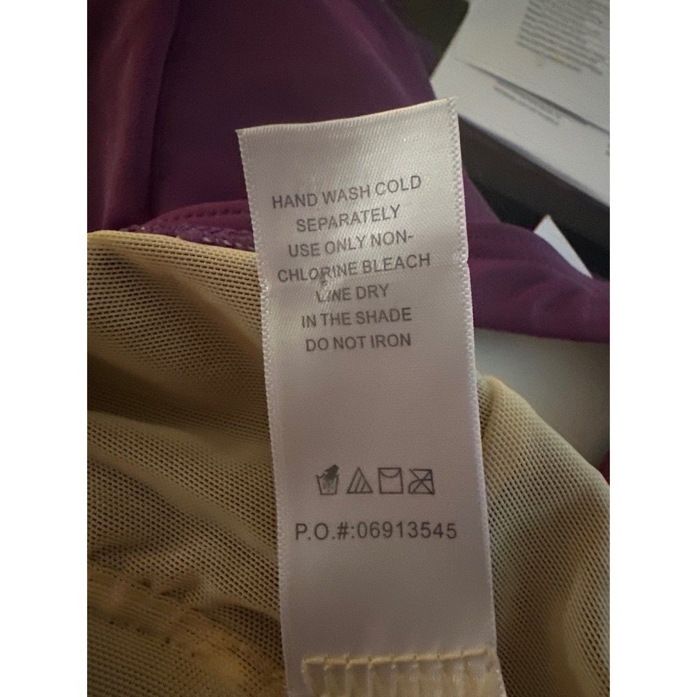 Swimsuits For All Purple Ruche Tummy Control Swim Bathing Suit One Piece 12  NWT - Picture 6 of 6